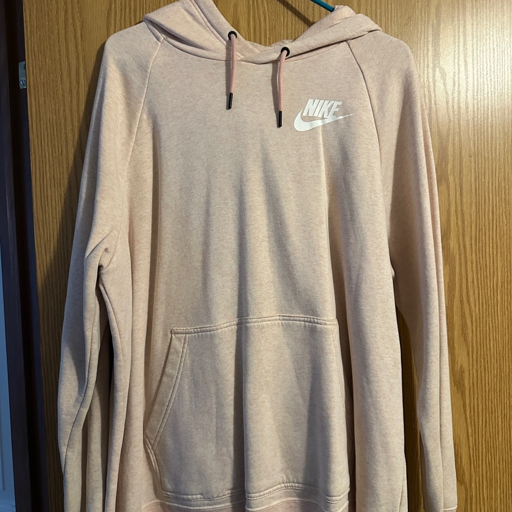 Nike Light Pink Hoodie with White Logo